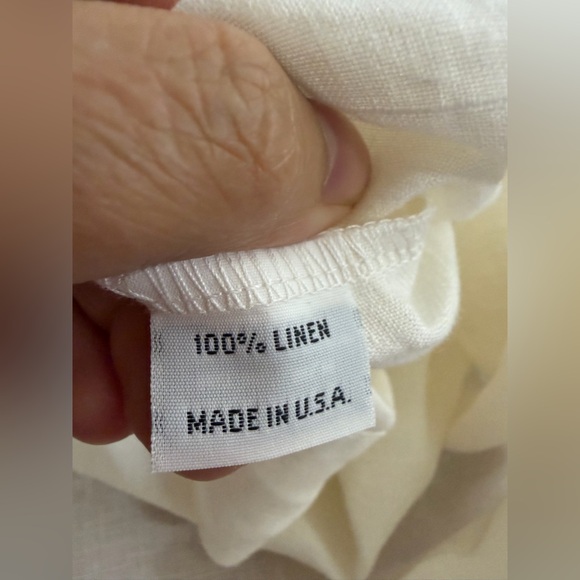 bryn Walker Cream Linen Blouse size L - Picture 4 of 8